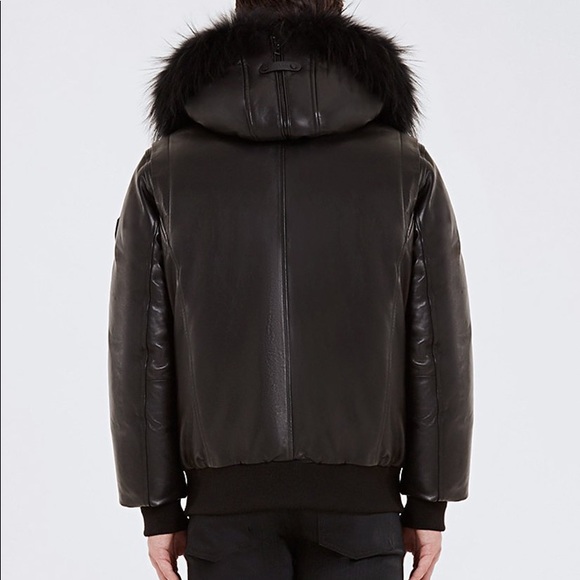 Rudsak Crawley Leather Down Bomber Jacket - Picture 4 of 11